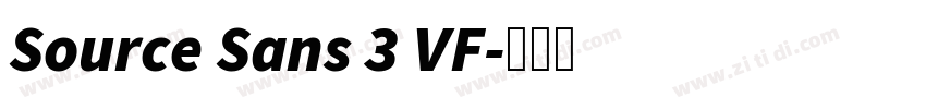 Source Sans 3 VF字体转换